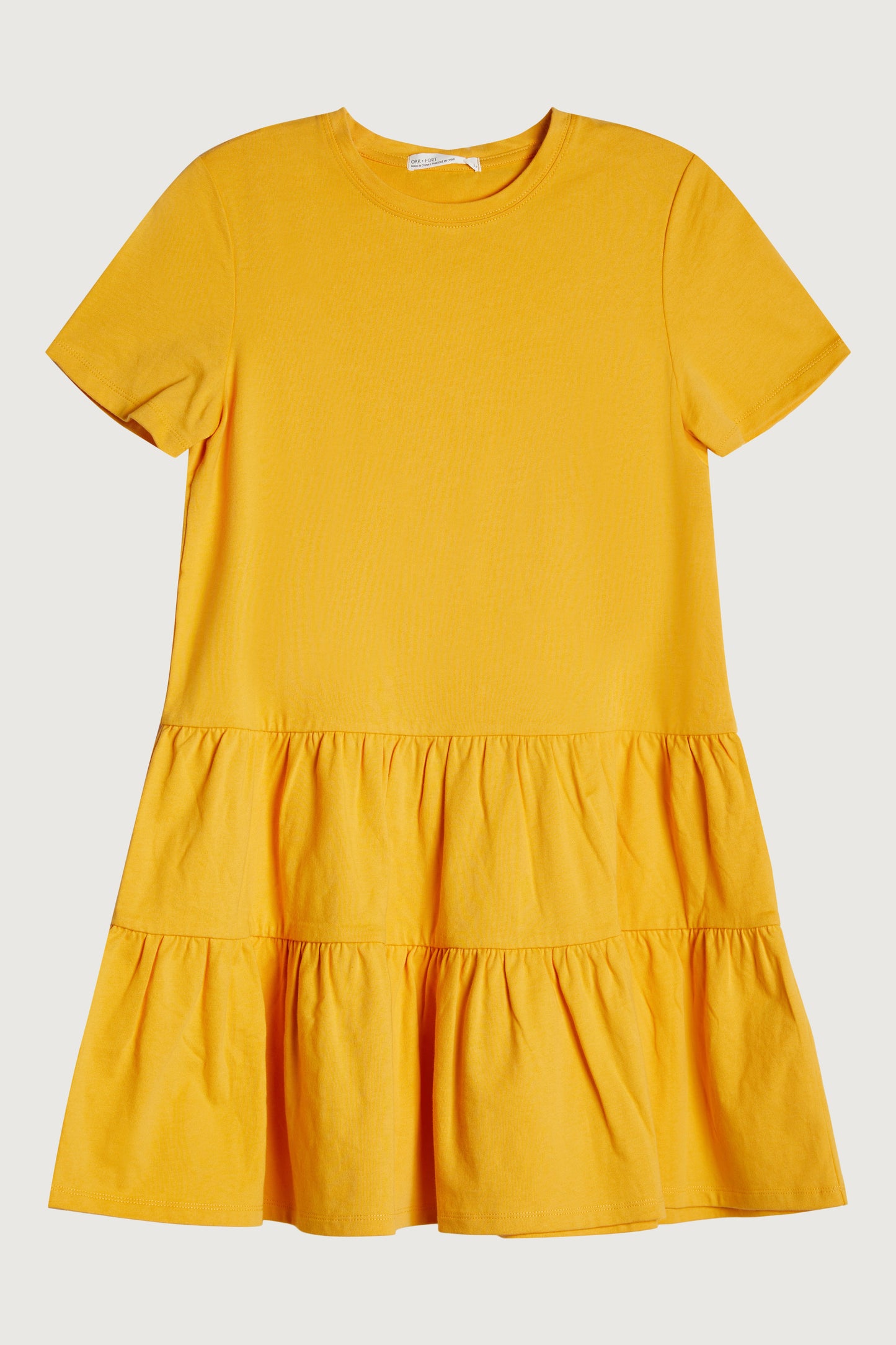 KNIT TIERED MINI DRESS