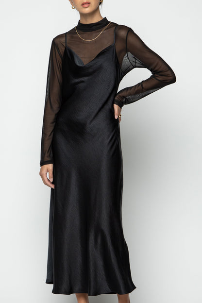 COWL NECK SLIP DRESS