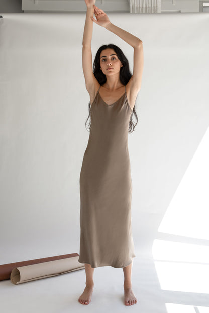 MIDI SLIP DRESS