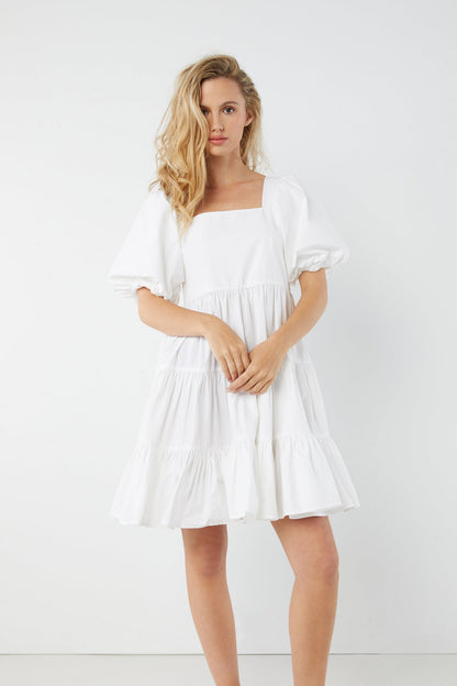 PUFF SLEEVE DRESS