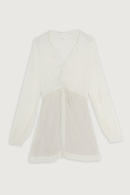 KNOT FRONT SHIRT DRESS