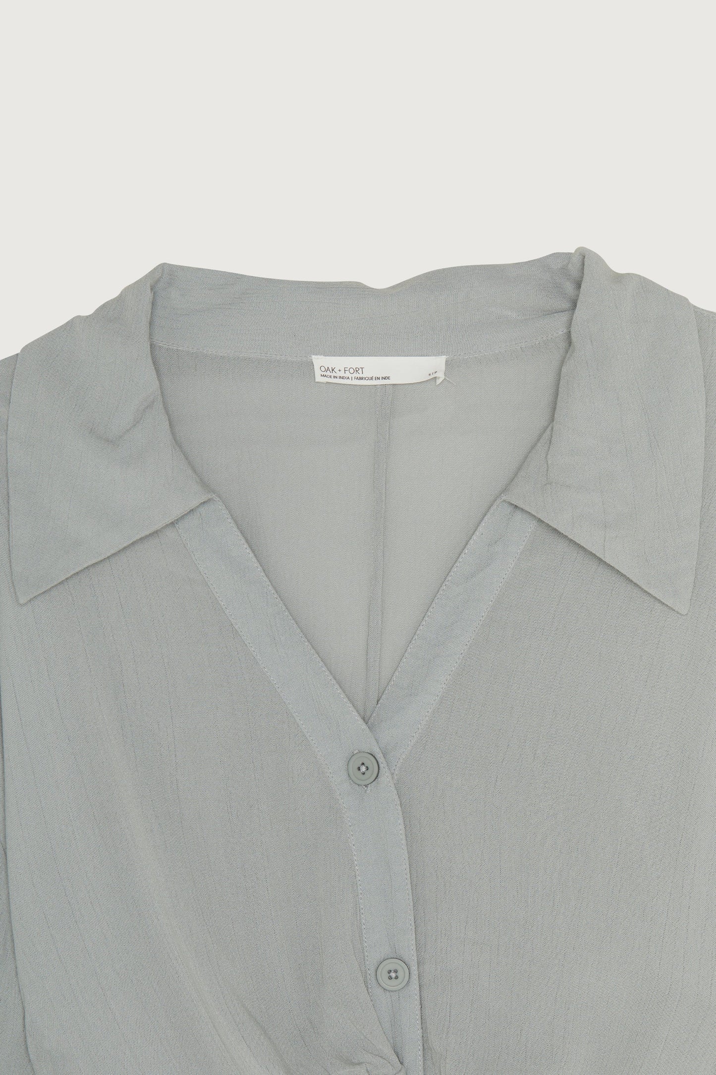 KNOT FRONT SHIRT DRESS