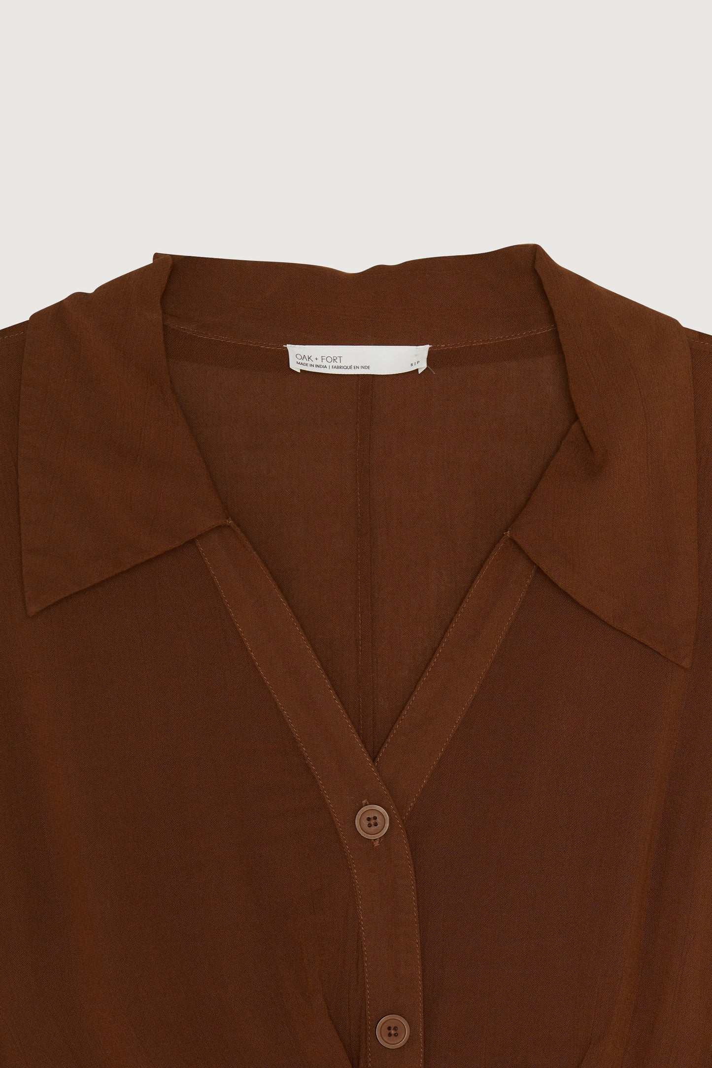KNOT FRONT SHIRT DRESS
