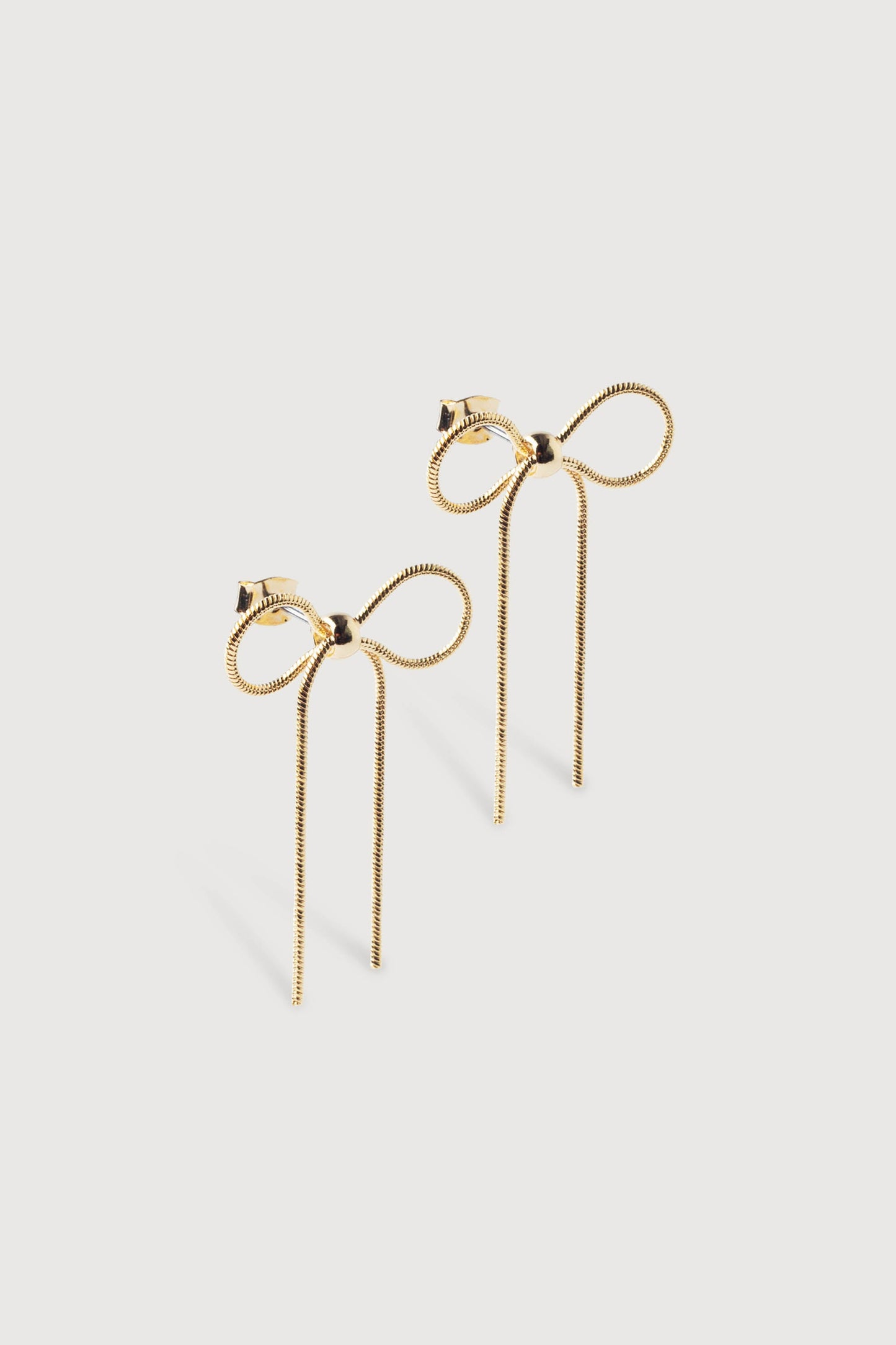 CHAIN BOW EARRING