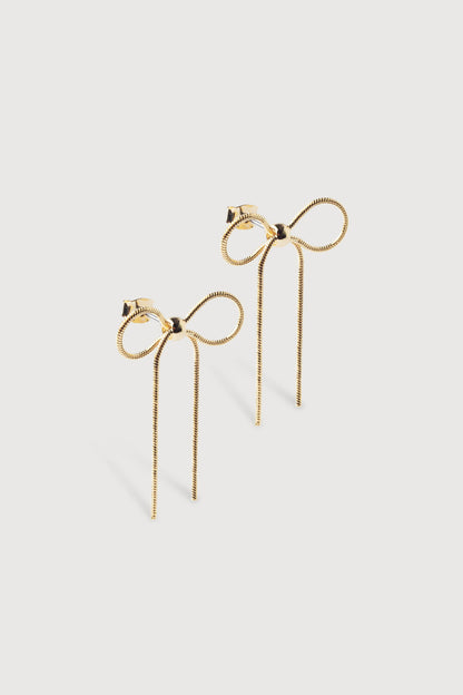CHAIN BOW EARRING