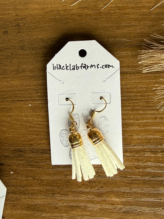 White Pom dangle
