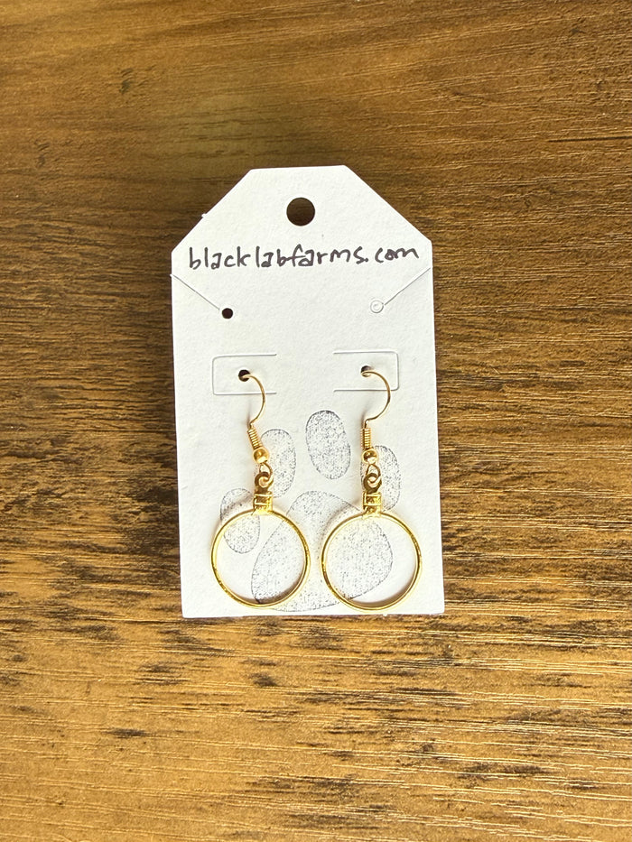 Small hoop dangle