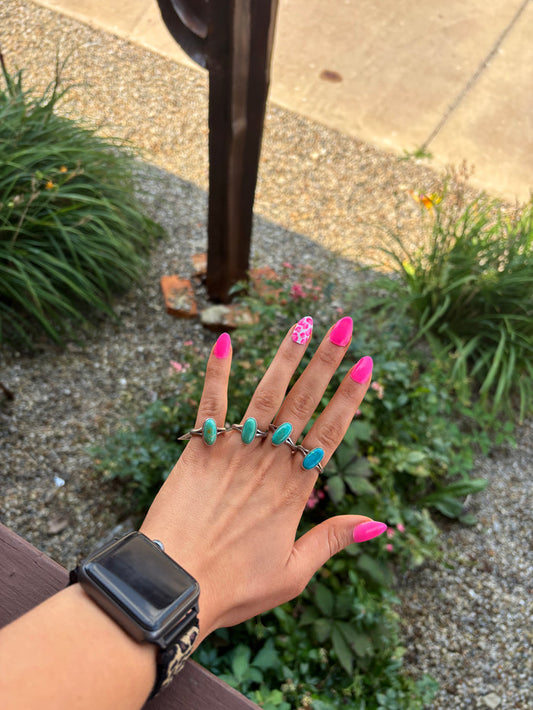 Royston Turquoise Handmade Navajo Sterling Silver Ring