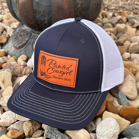 Painted Cowgirl Navy/ White Unisex Ball Cap PCBC-NVWHT-Painted Cowgirl Western Store