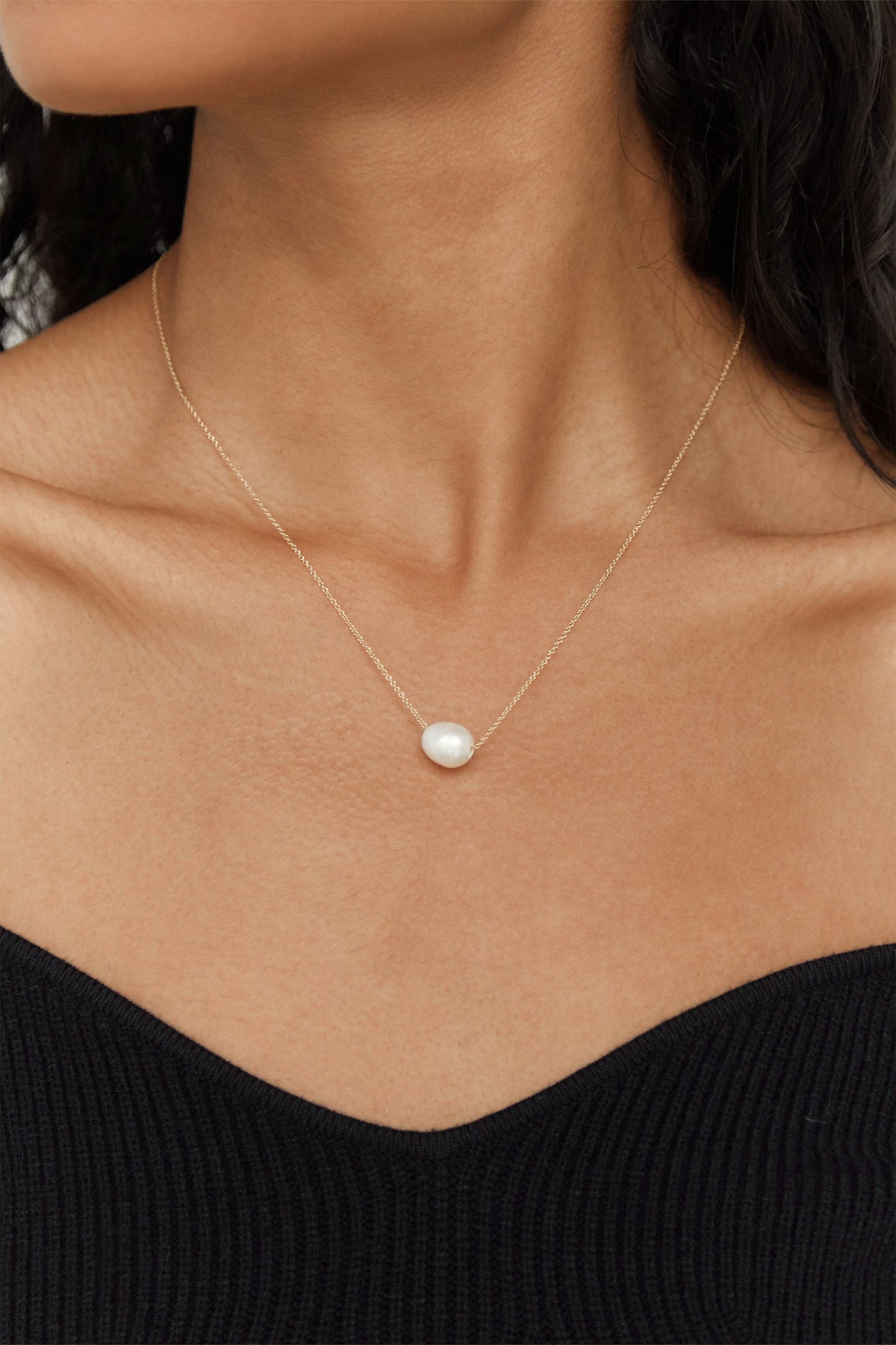 NATURAL PEARL CHAIN NECKLACE