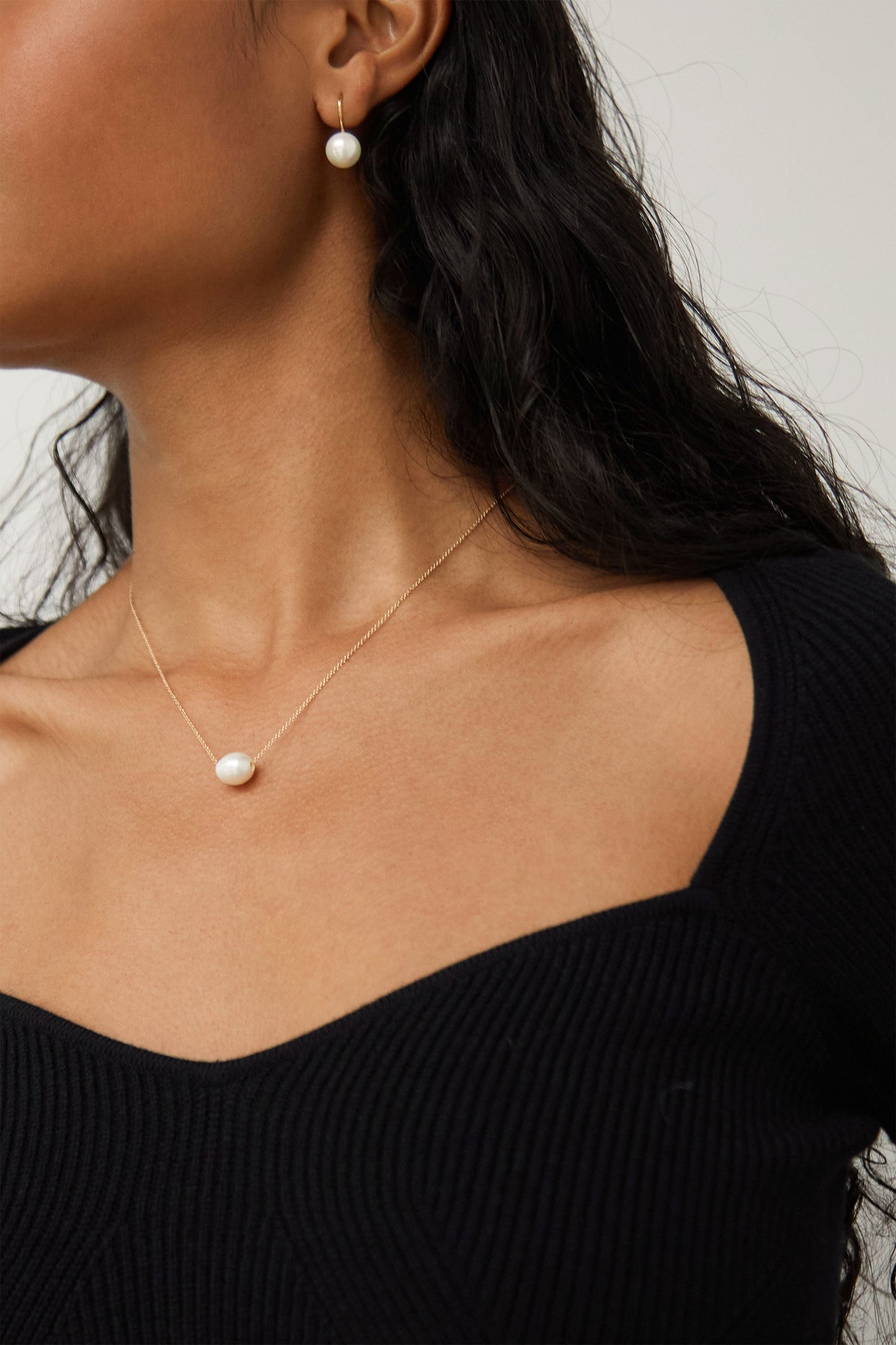 NATURAL PEARL CHAIN NECKLACE