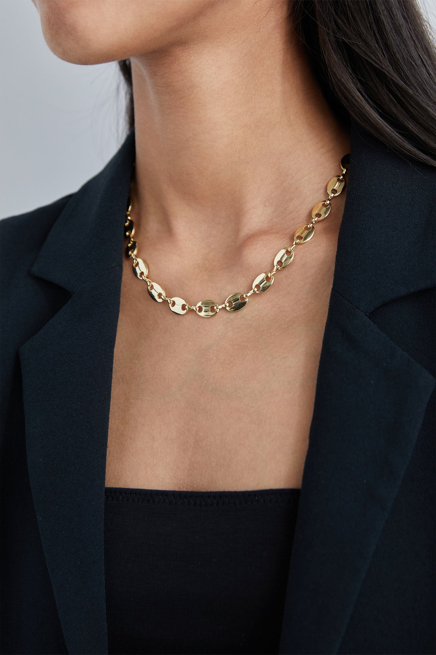CIRCLE LINK CHAIN NECKLACE