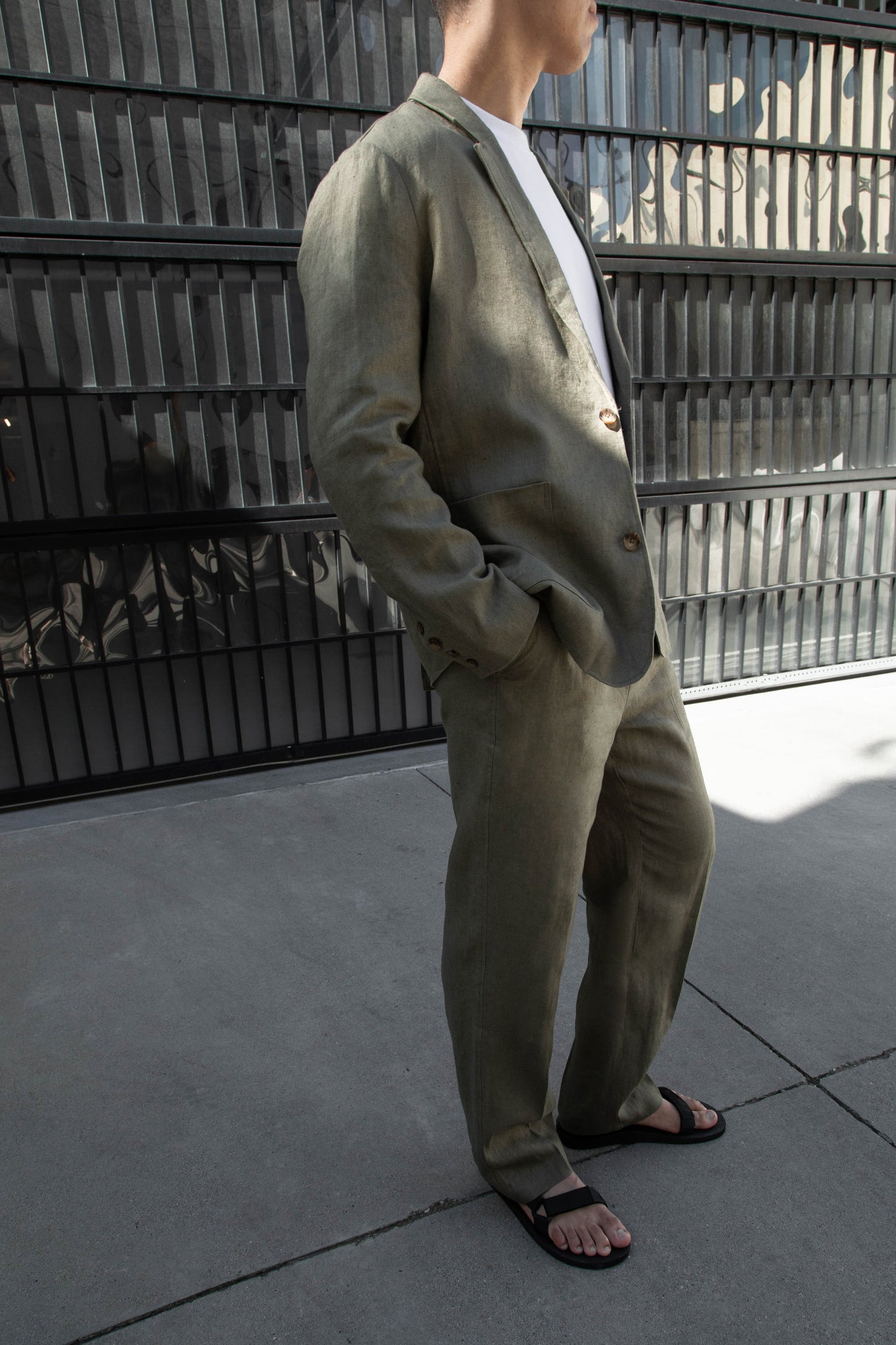 100% LINEN STRAIGHT LEG PANT