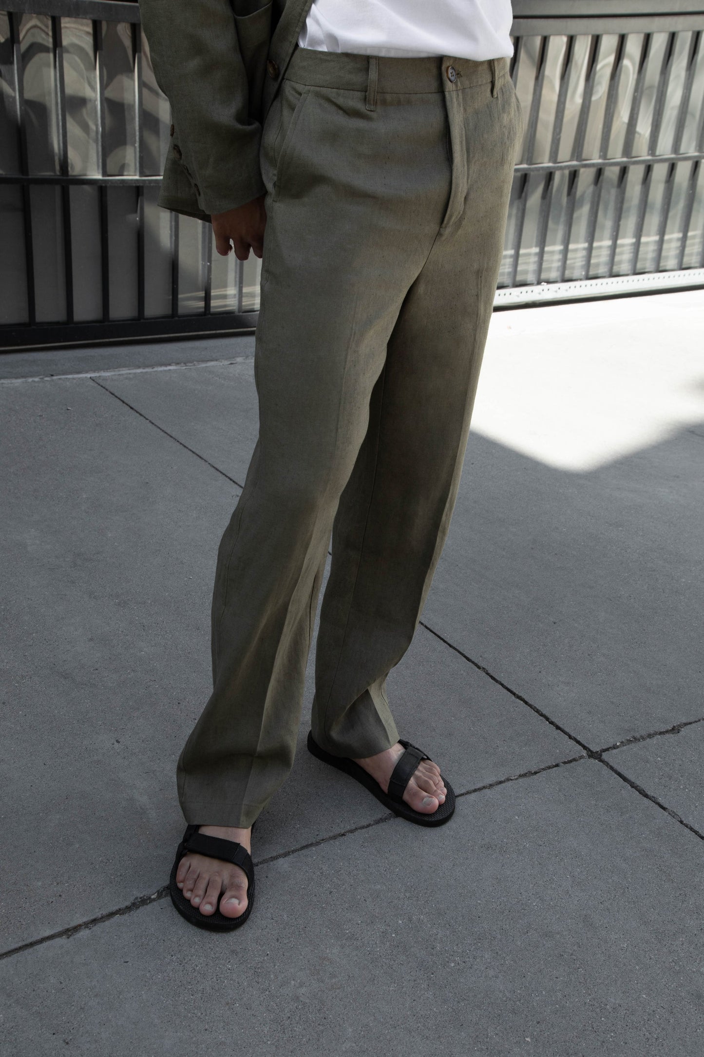 100% LINEN STRAIGHT LEG PANT
