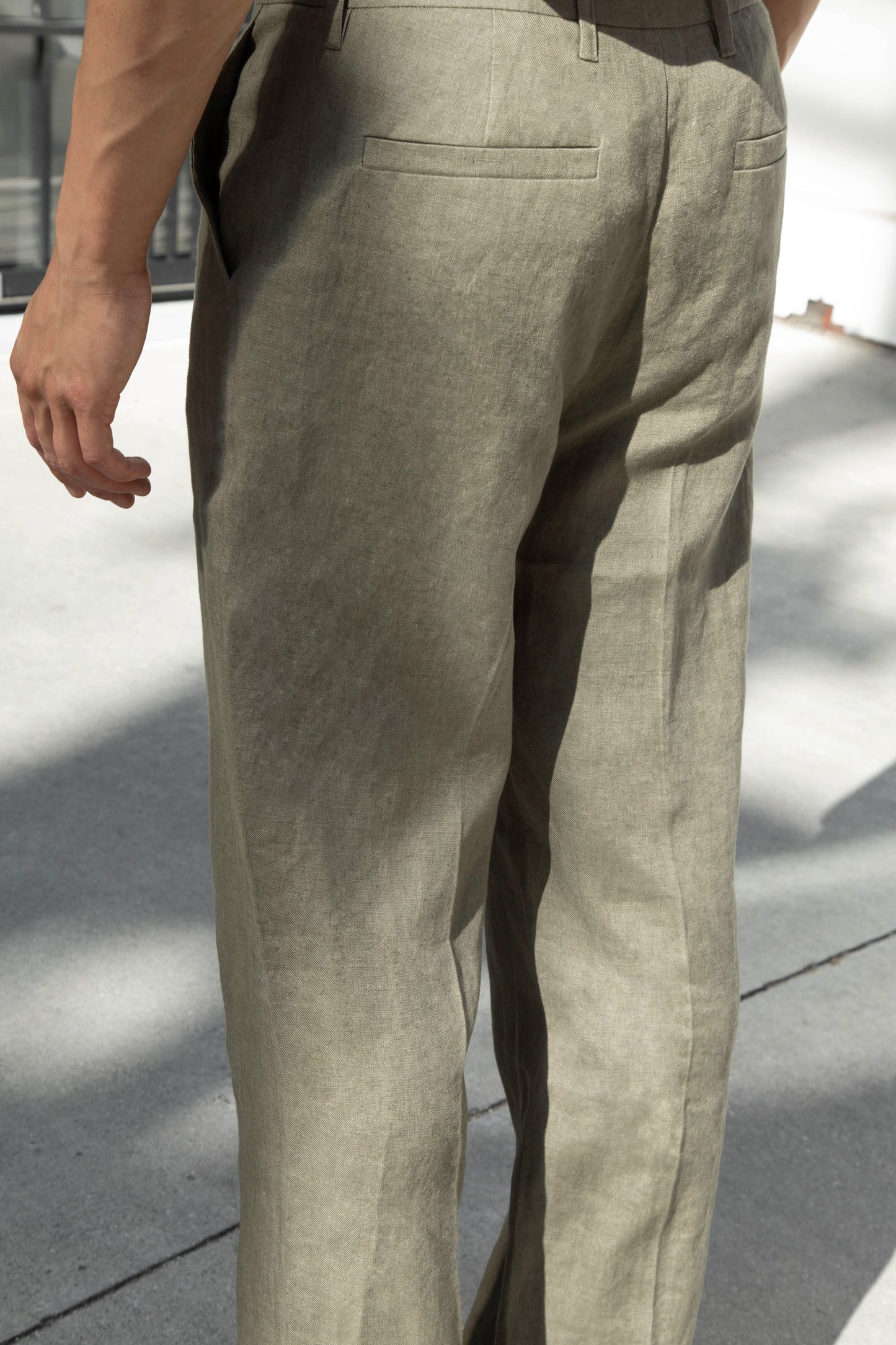 100% LINEN STRAIGHT LEG PANT
