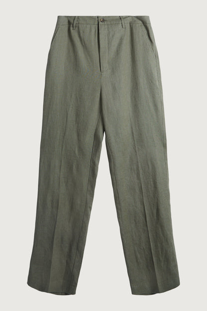 100% LINEN STRAIGHT LEG PANT