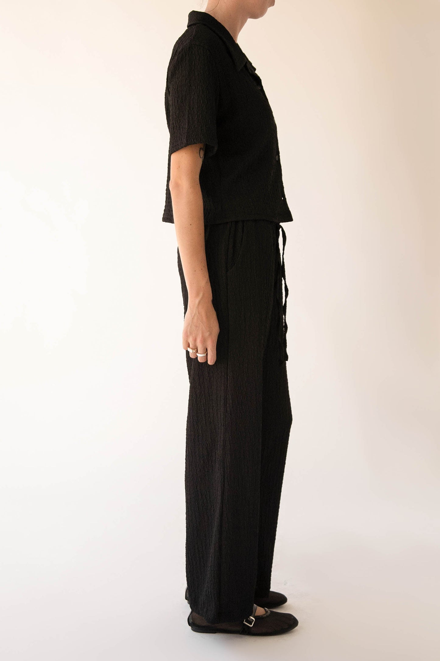 DRAWSTRING CRINKLE PANT