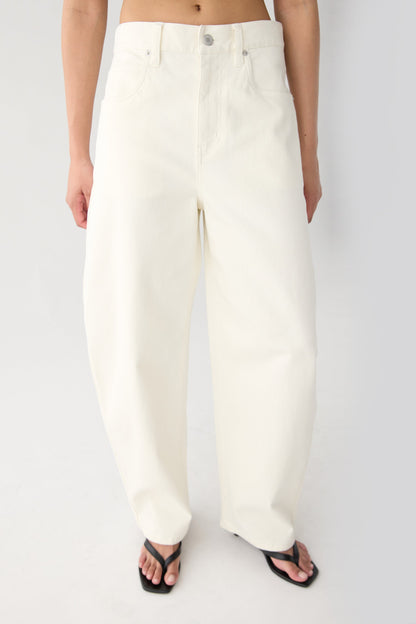REGULAR LENGTH TWILL BARREL LEG PANT