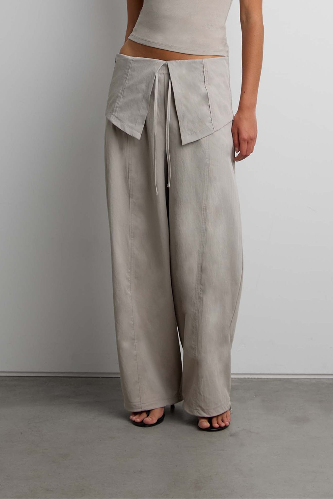 BALLOON PANTS WITH FOLDOVER WAIST
