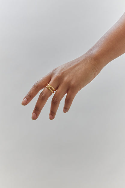 BUBBLY DOUBLE BAND RING