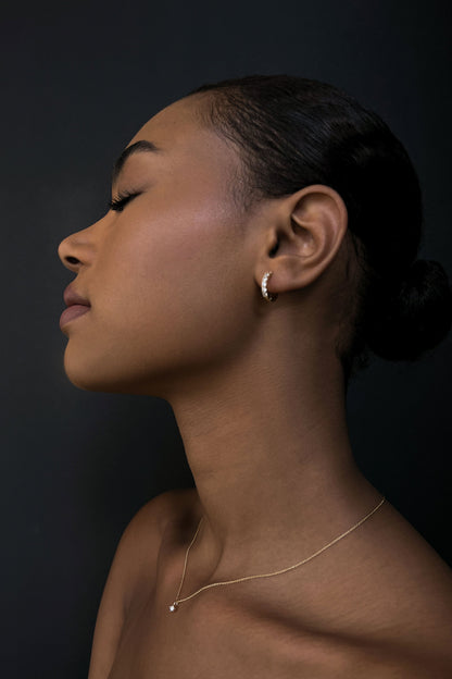 925 SILVER - 16K GOLD EARRING AND NECKLACE GIFT SET