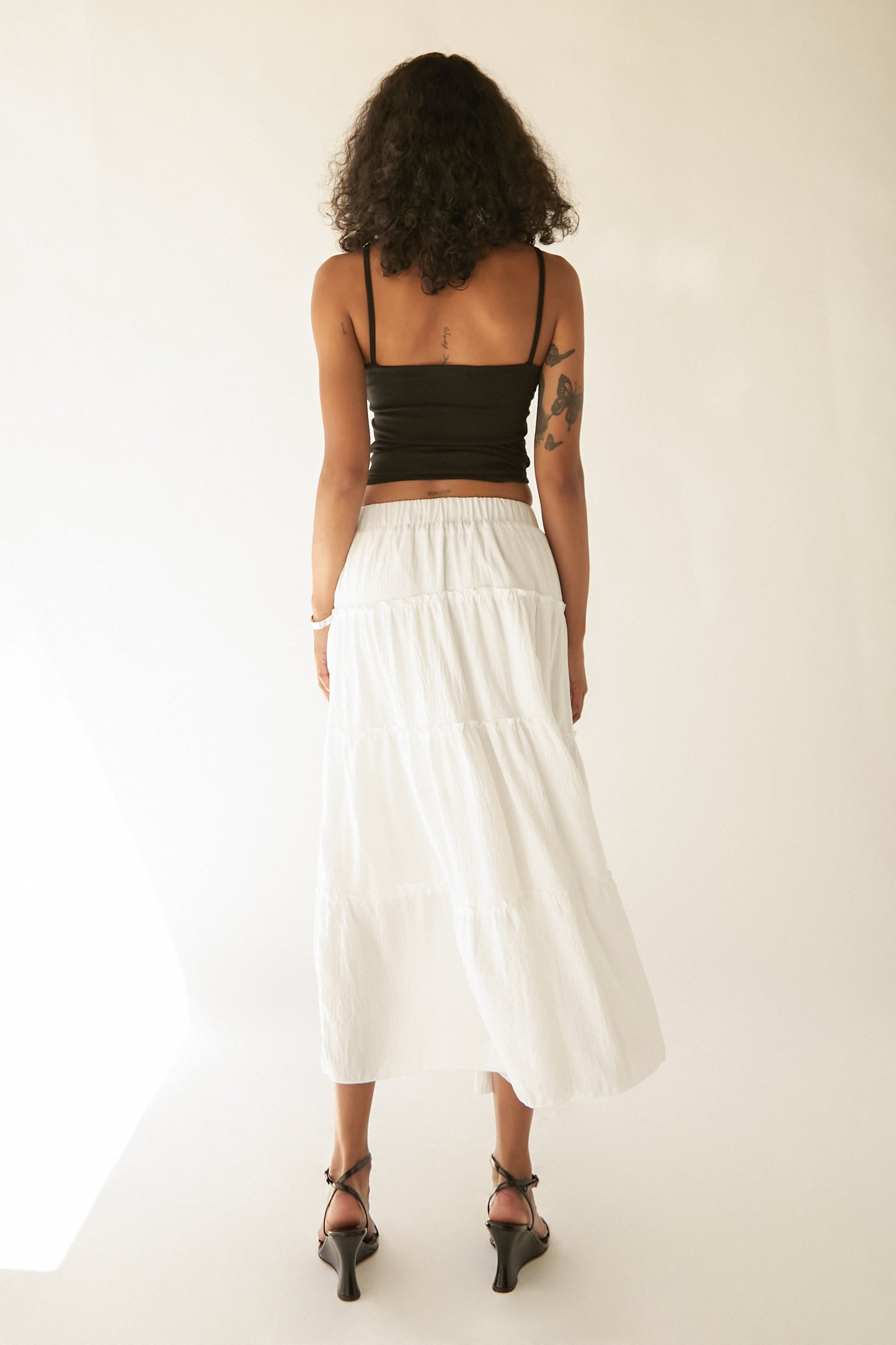 FOUR TIERED MAXI SKIRT