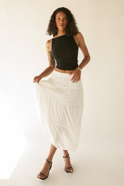 FOUR TIERED MAXI SKIRT
