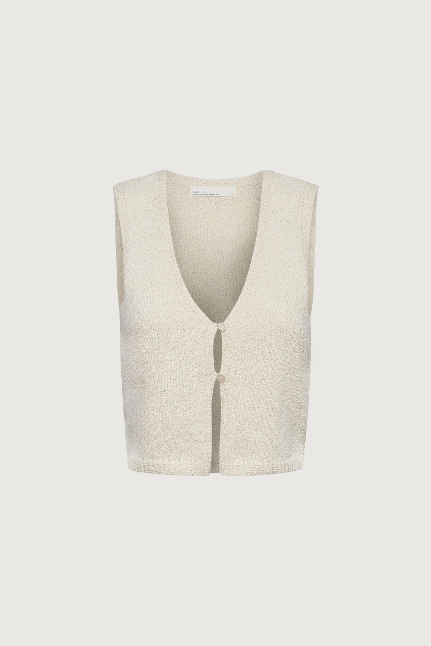 CROPPED OPEN FRONT KNIT TANK