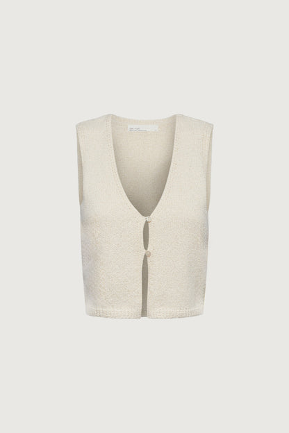 CROPPED OPEN FRONT KNIT TANK