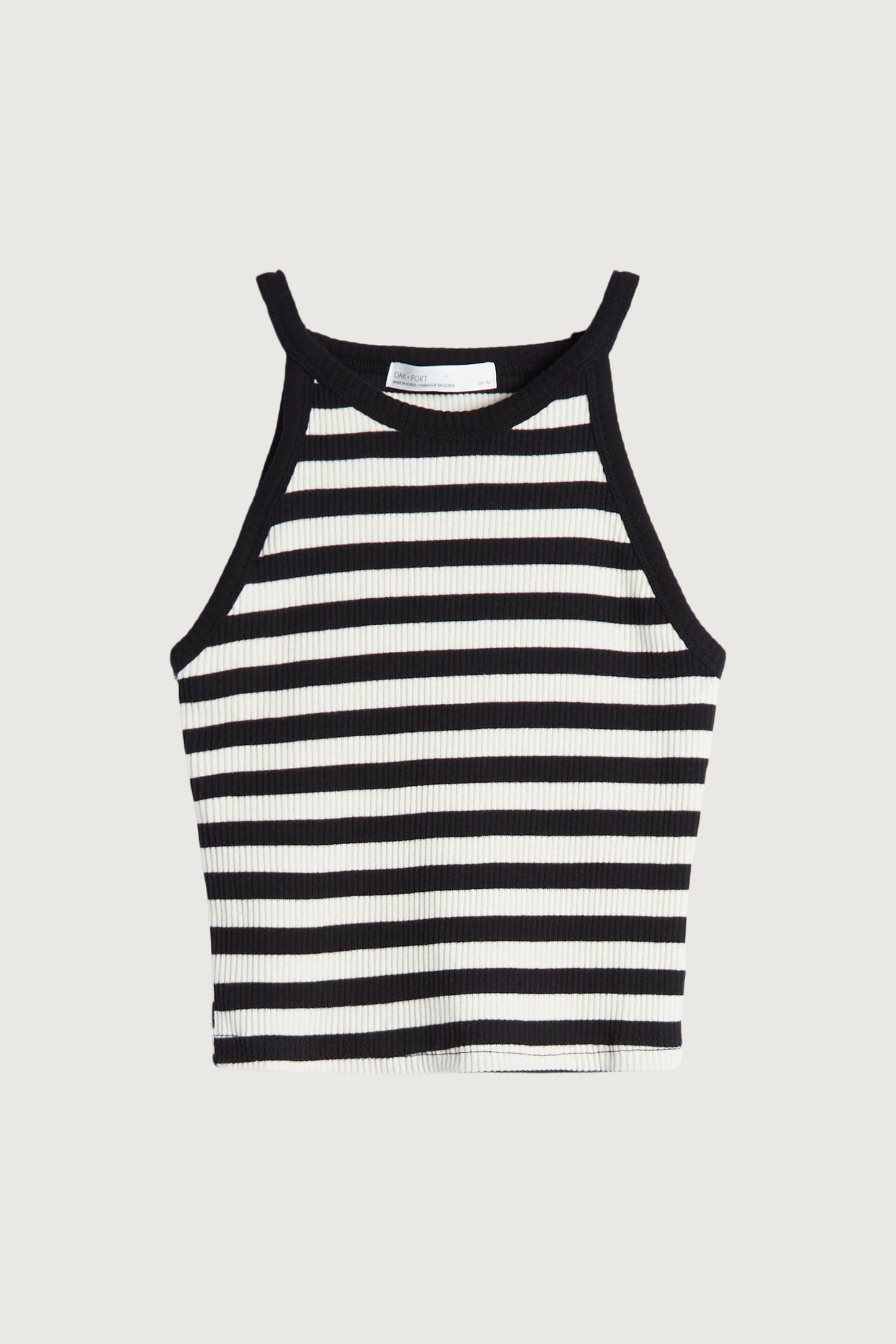 CONTRAST TRIM CROPPED TOP