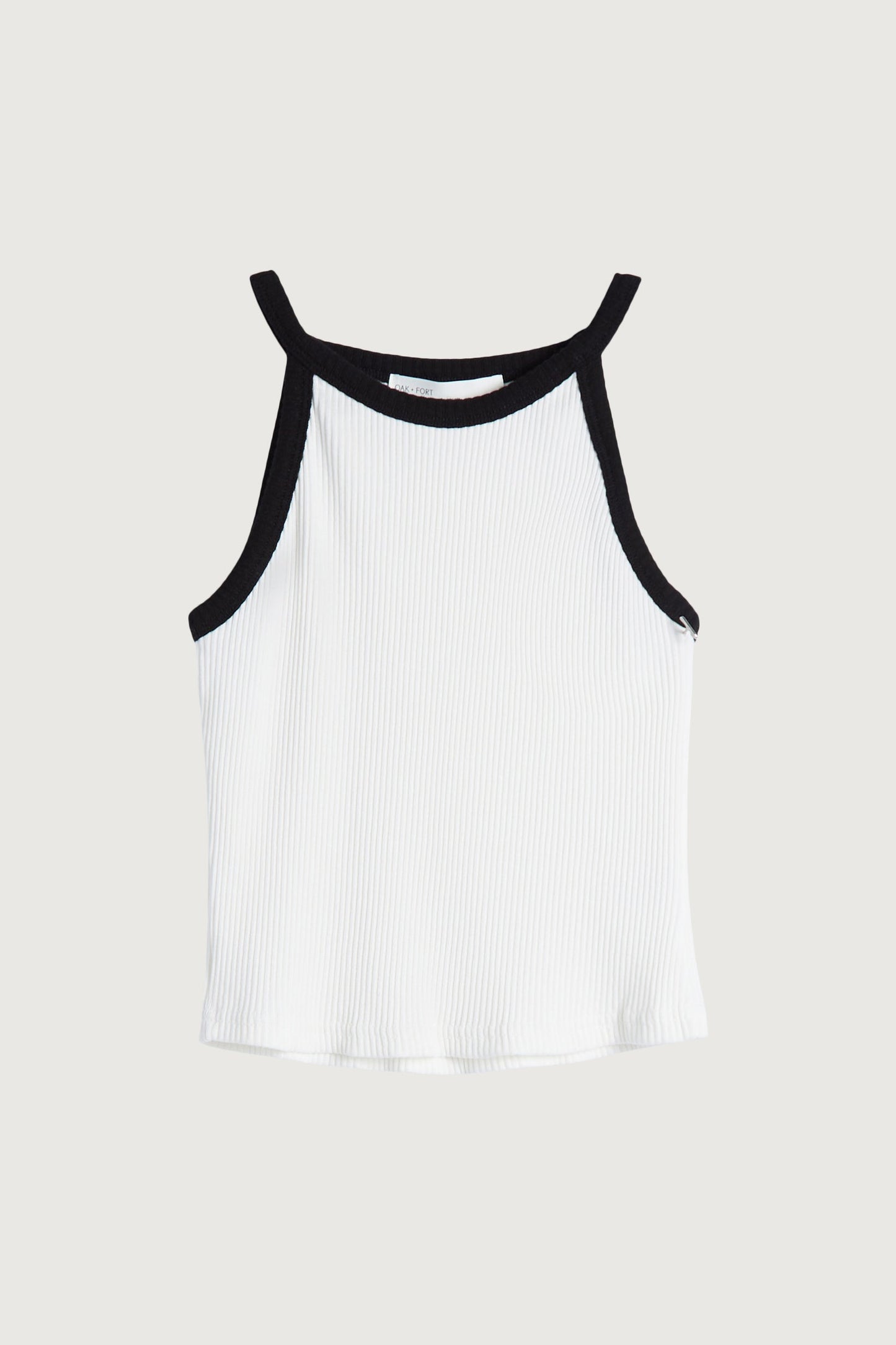 CONTRAST TRIM CROPPED TOP