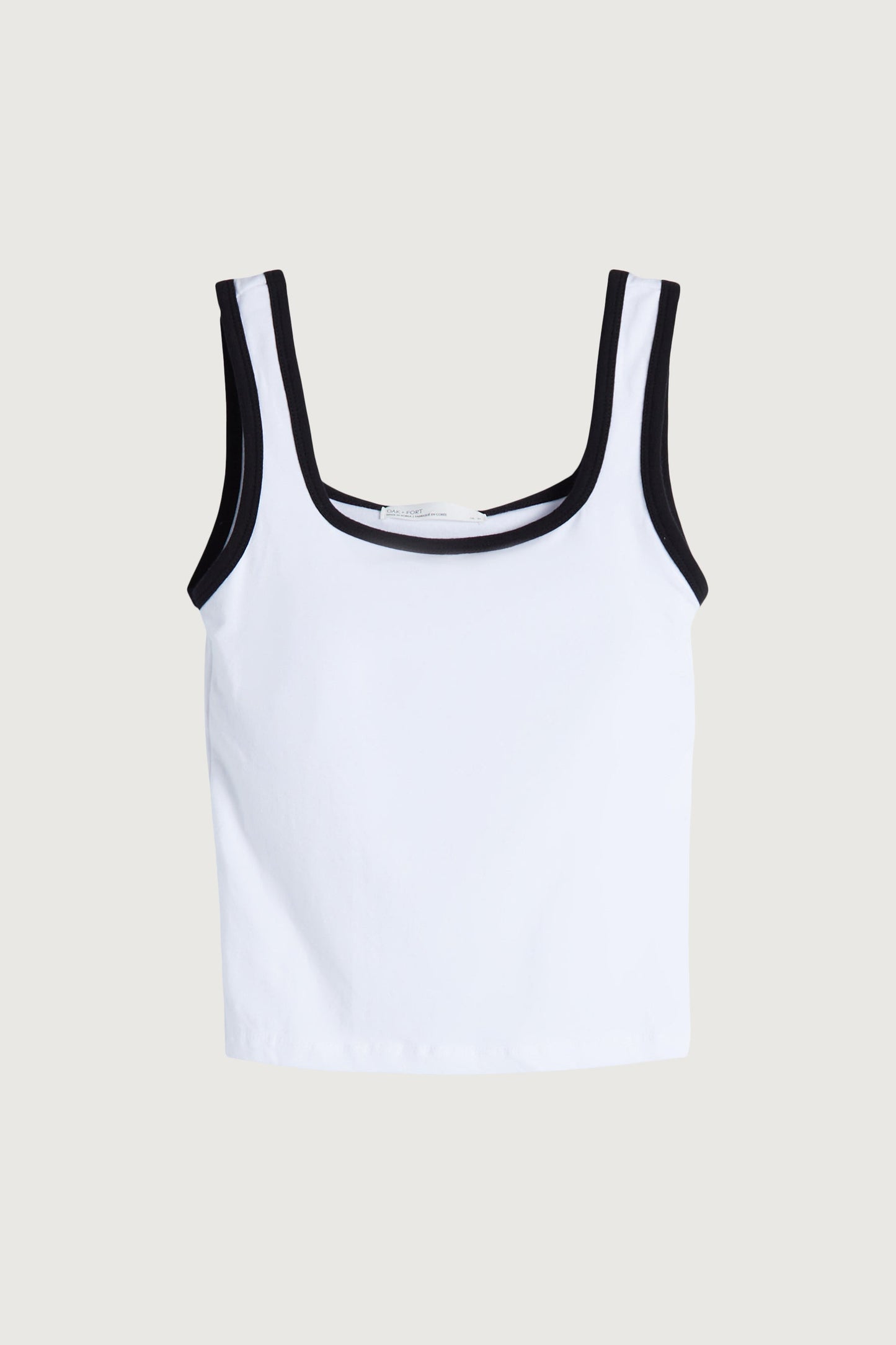 CONTRAST TRIM CROPPED TANK