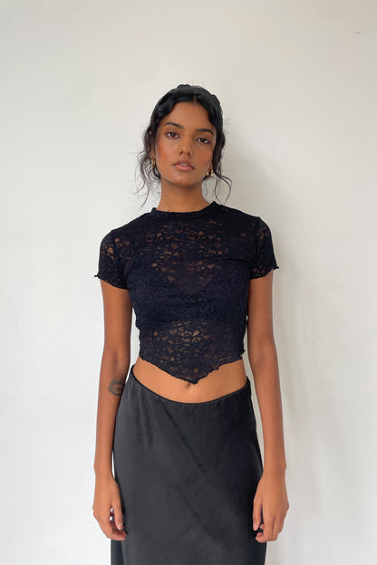 LACE MESH TOP