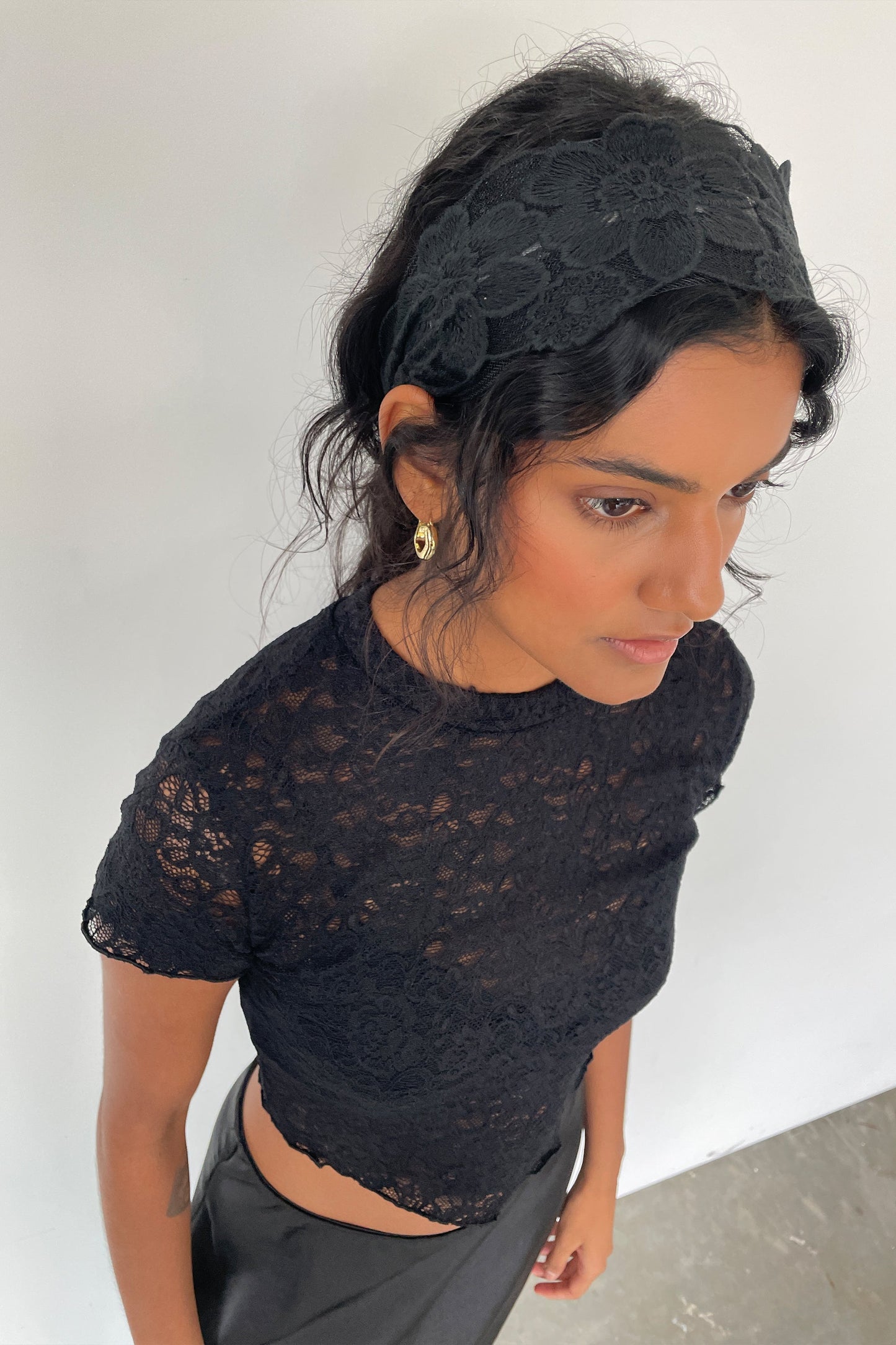 LACE MESH TOP
