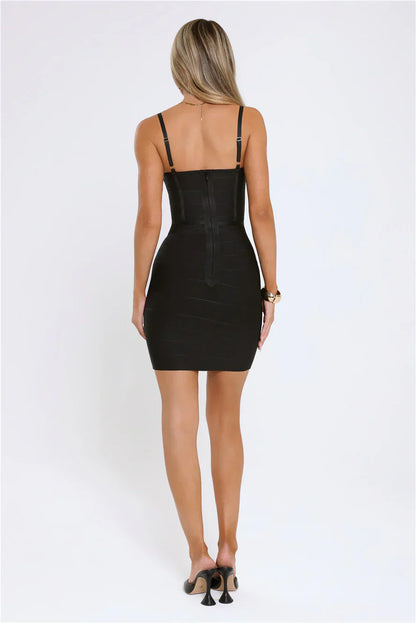 Iconic Edge Bandage Mini Dress Black