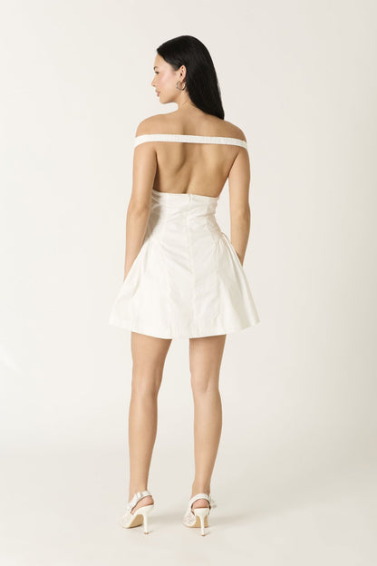 Althea White Off-Shoulder Mini Dress