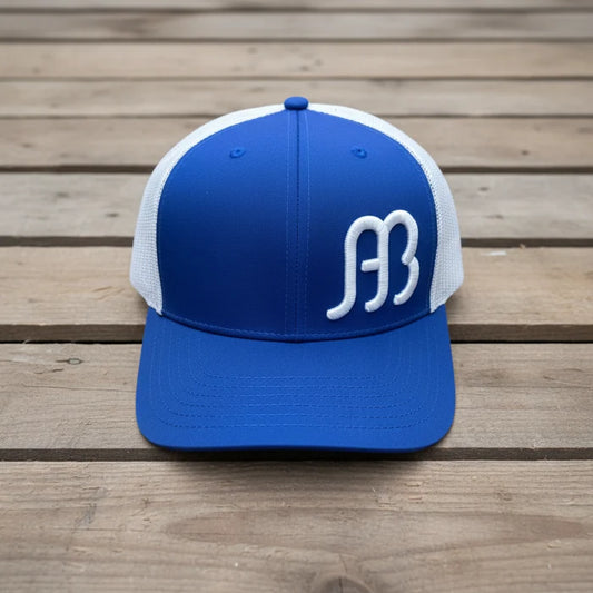 Anderson Bean Royal Blue & White Big AB 6 Panel Snap Back Hat