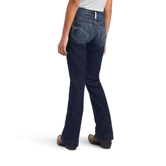 Ariat Girl's REAL Estella Wide Leg Stretch Trouser Jeans 10042214-Painted Cowgirl Western Store