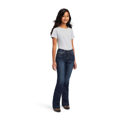 Ariat Girl's REAL Estella Wide Leg Stretch Trouser Jeans 10042214-Painted Cowgirl Western Store