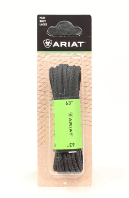 Ariat Men's Black 54"Waxed Shoe Laces A2300601-54