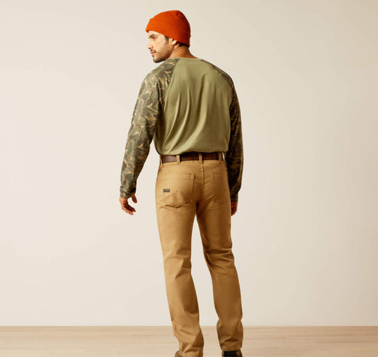 Ariat Men's M5 Field Khaki Straight DuraStretch Made Tough Straight Work Pants 10051859
