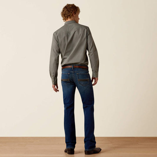Ariat Men's M7 Dalton Tibbs Dark Wash Low Rise Slim Fit Straight Leg Jeans 10074794