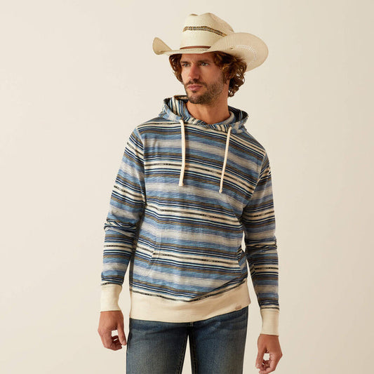 Ariat Men's Retro Bone White Stripe Lightweight Hoodie 10050534