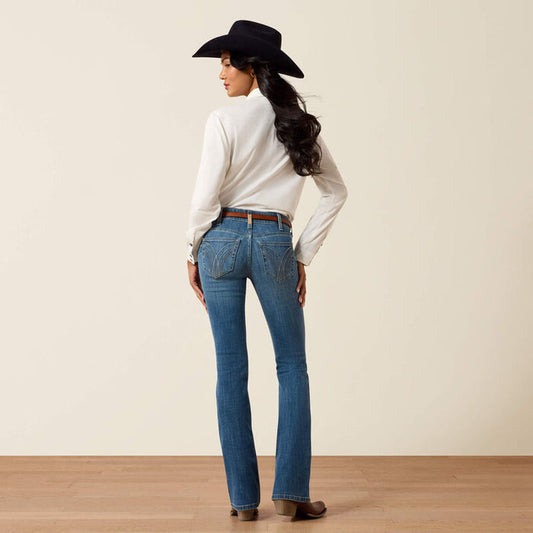 Ariat Women's Esti Ithica Medium Wash Mid Rise Boot Cut Jeans 10074832