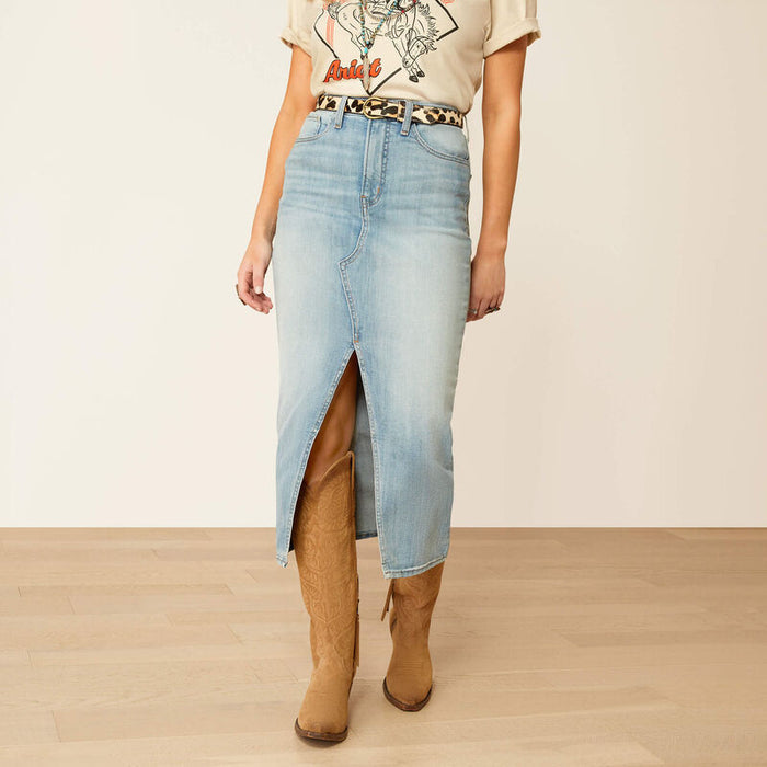 Ariat Women's Spain Clair Denim Midi Skirt 10051881-Painted Cowgirl Western Store
