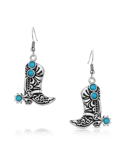 Attitude by Montana Silversmiths Cowboy Kicker Boot Earrings AER6244