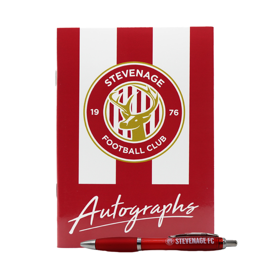 Autograph Book & Pen - Striped design