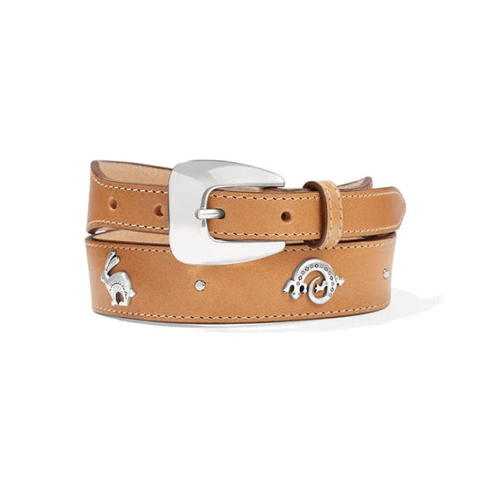 Bandits Ladies Light Brown Desert Friends Leather Belt B60474