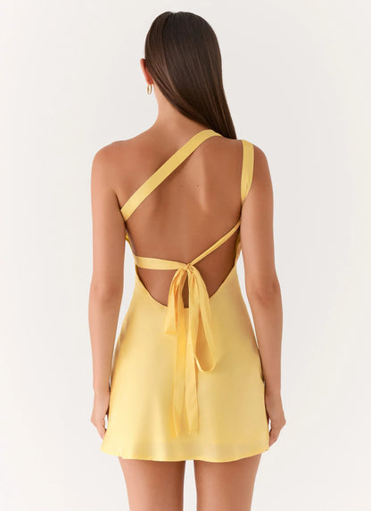 Lights Out Mini Dress - Yellow