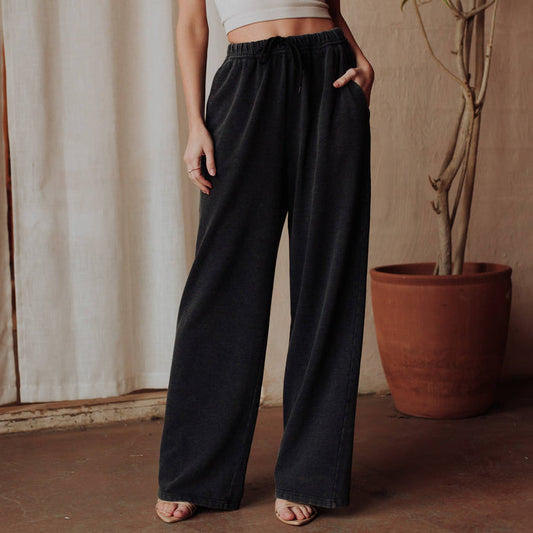 Black Washed Soft Sweatpants